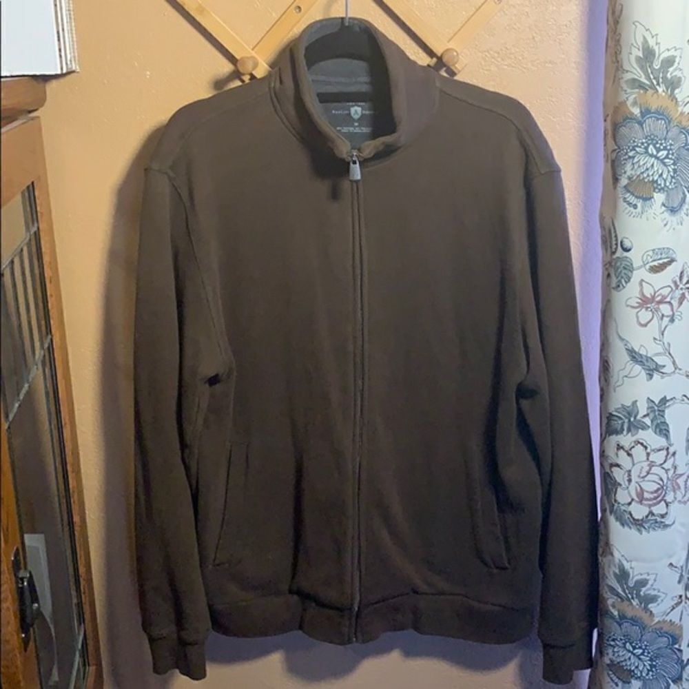 Arrow Brown Zip Up Sweater Size Medium
